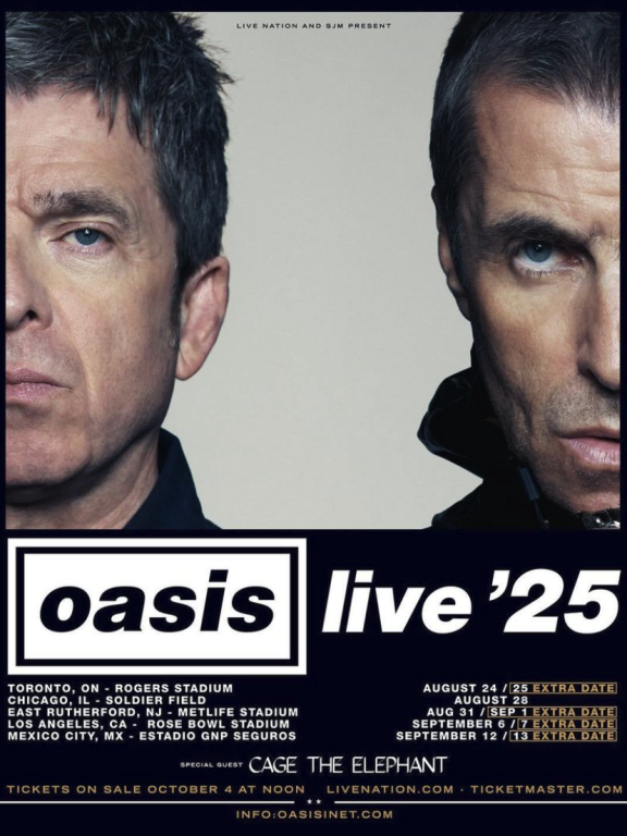 Oasis anuncia segunda fecha de conciertos en México